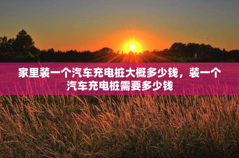 家里装一个汽车充电桩大概多少钱，装一个汽车充电桩需要多少钱