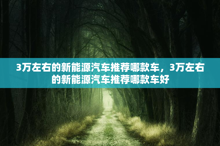 3万左右的新能源汽车推荐哪款车，3万左右的新能源汽车推荐哪款车好