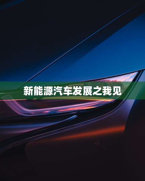 新能源汽车发展之我见(讨论未来可持续交通的方向)