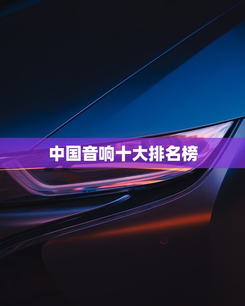 中国音响十大排名榜(揭晓谁是最强音)