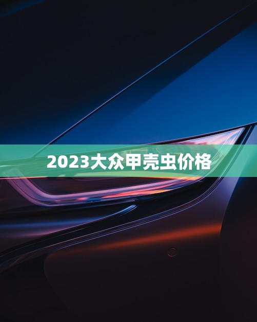 2023大众甲壳虫价格(预测将会成为的经济型车款)