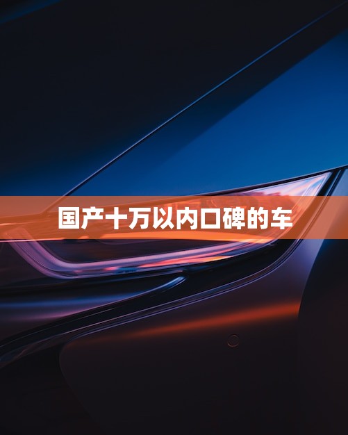 国产十万以内口碑的车(推荐性价比超高的小型SUV)