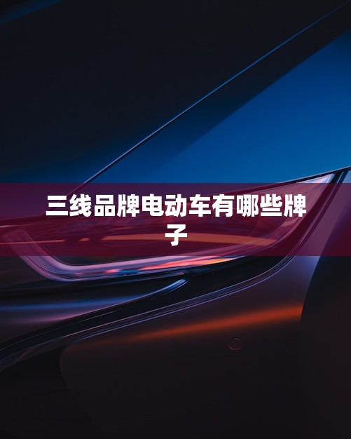 三线品牌电动车有哪些牌子(探秘市场中的黑马)