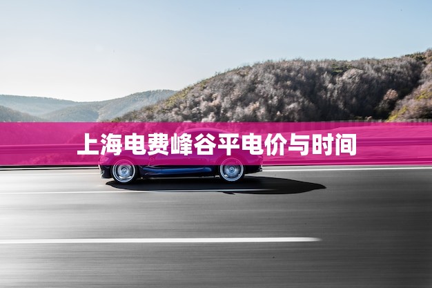 上海电费峰谷平电价与时间(如何优化用电成本)