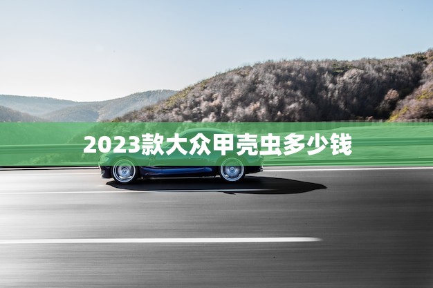 2023款大众甲壳虫多少钱(预计售价公布期待新一代经典车型的价格)